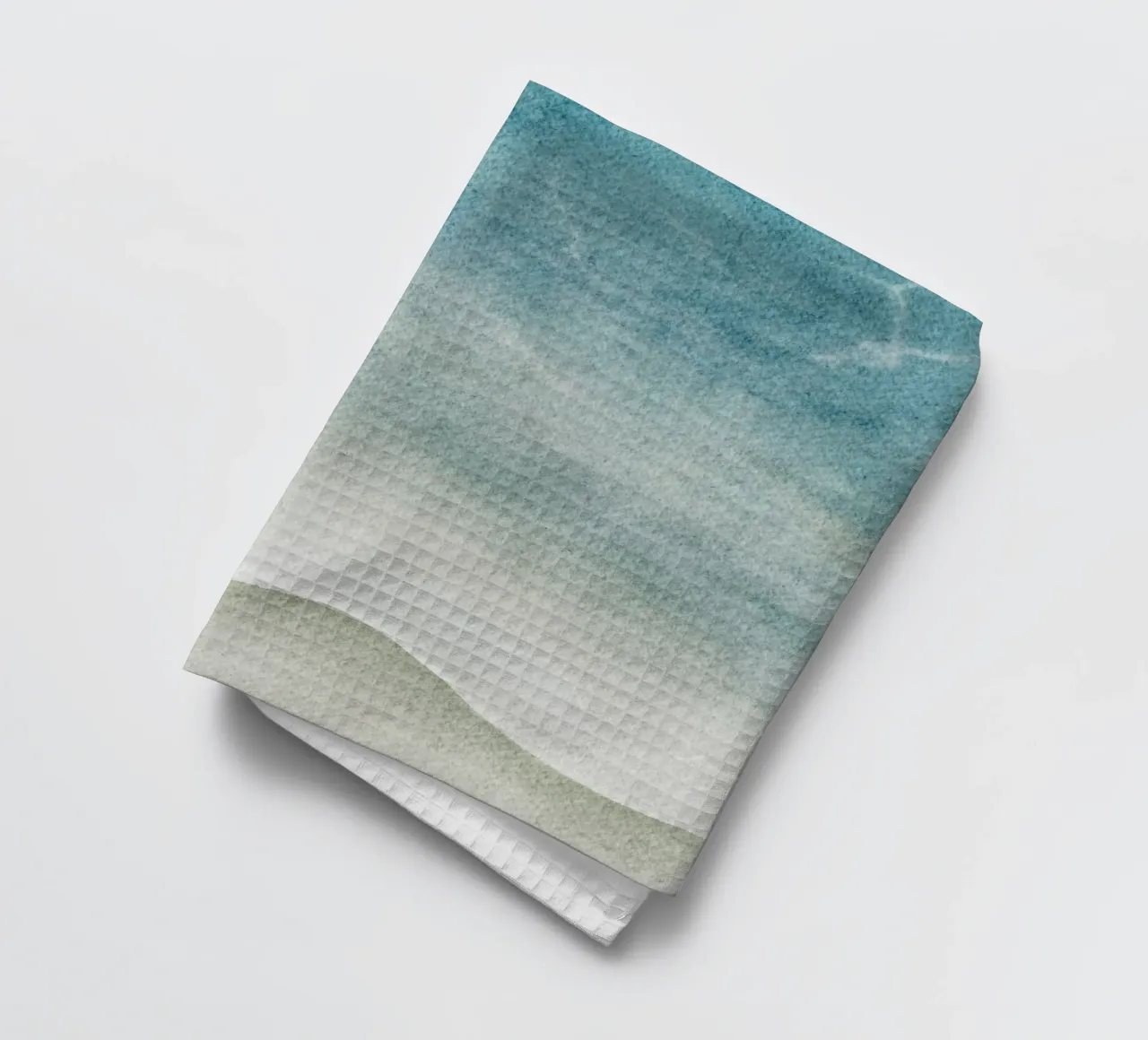 Abstracte oceaan kustlijn kunst - Kust sereniteit theedoek van ClubArt