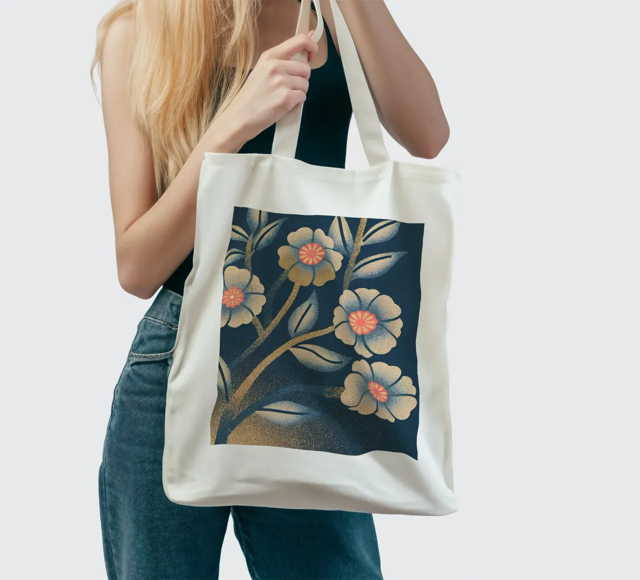 Fiori e foglie borsa in juta da SOUL SHOP