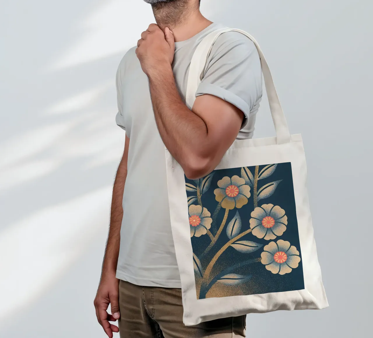 Fiori e foglie borsa in juta da SOUL SHOP