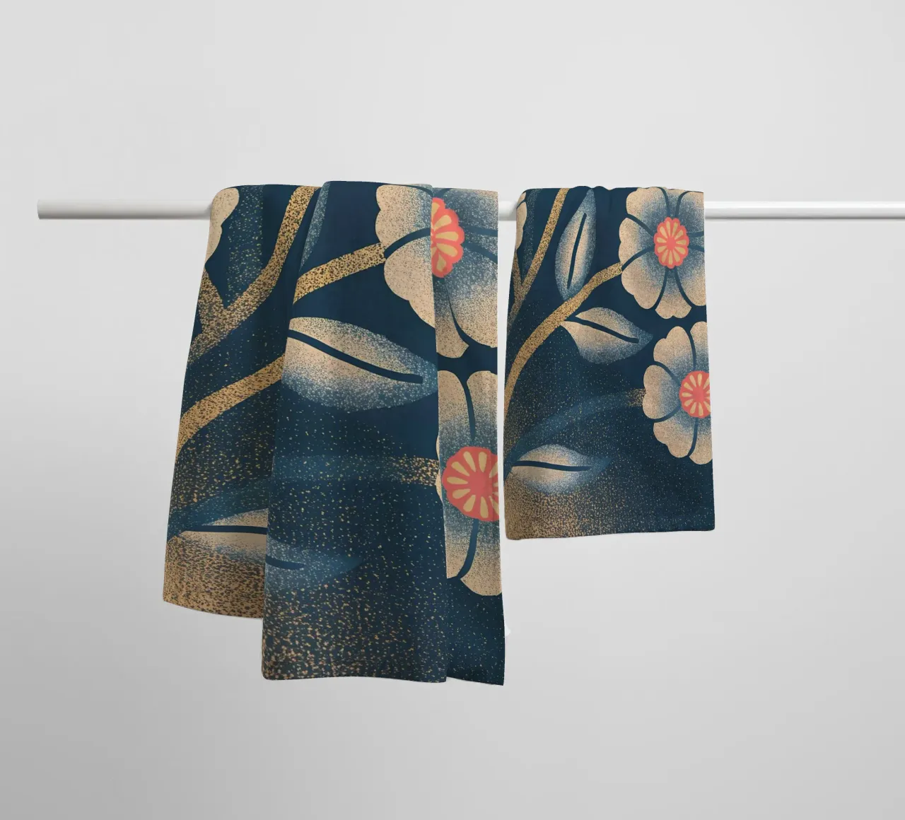 Fiori e foglie asciugamano da bagno da SOUL SHOP