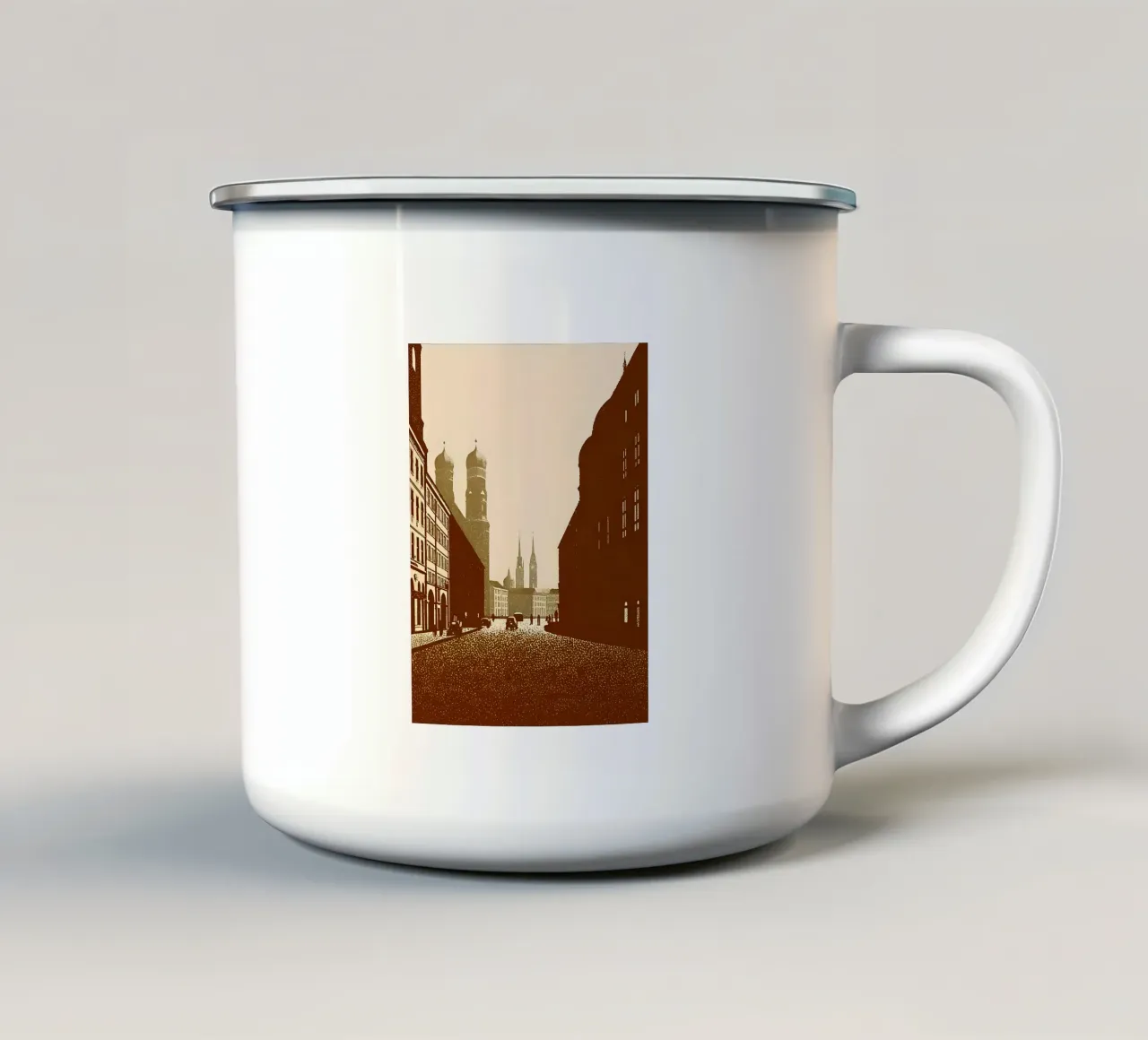 Paesaggio urbano tazza in smalto da SOUL SHOP