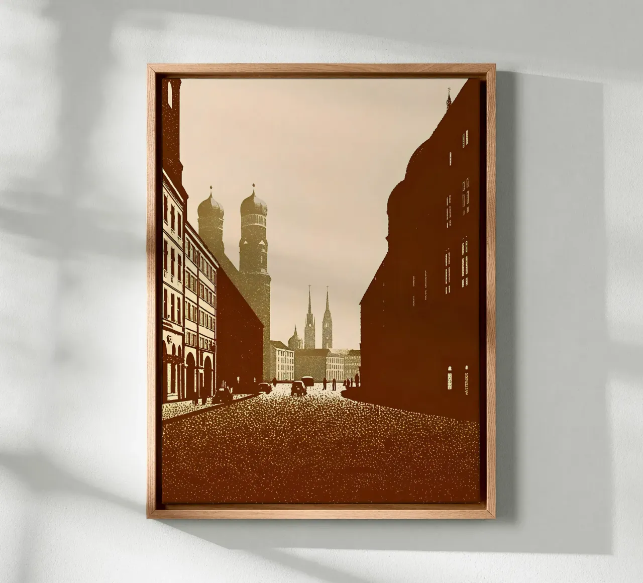 Paesaggio urbano tela con Cornice a cassetta da SOUL SHOP