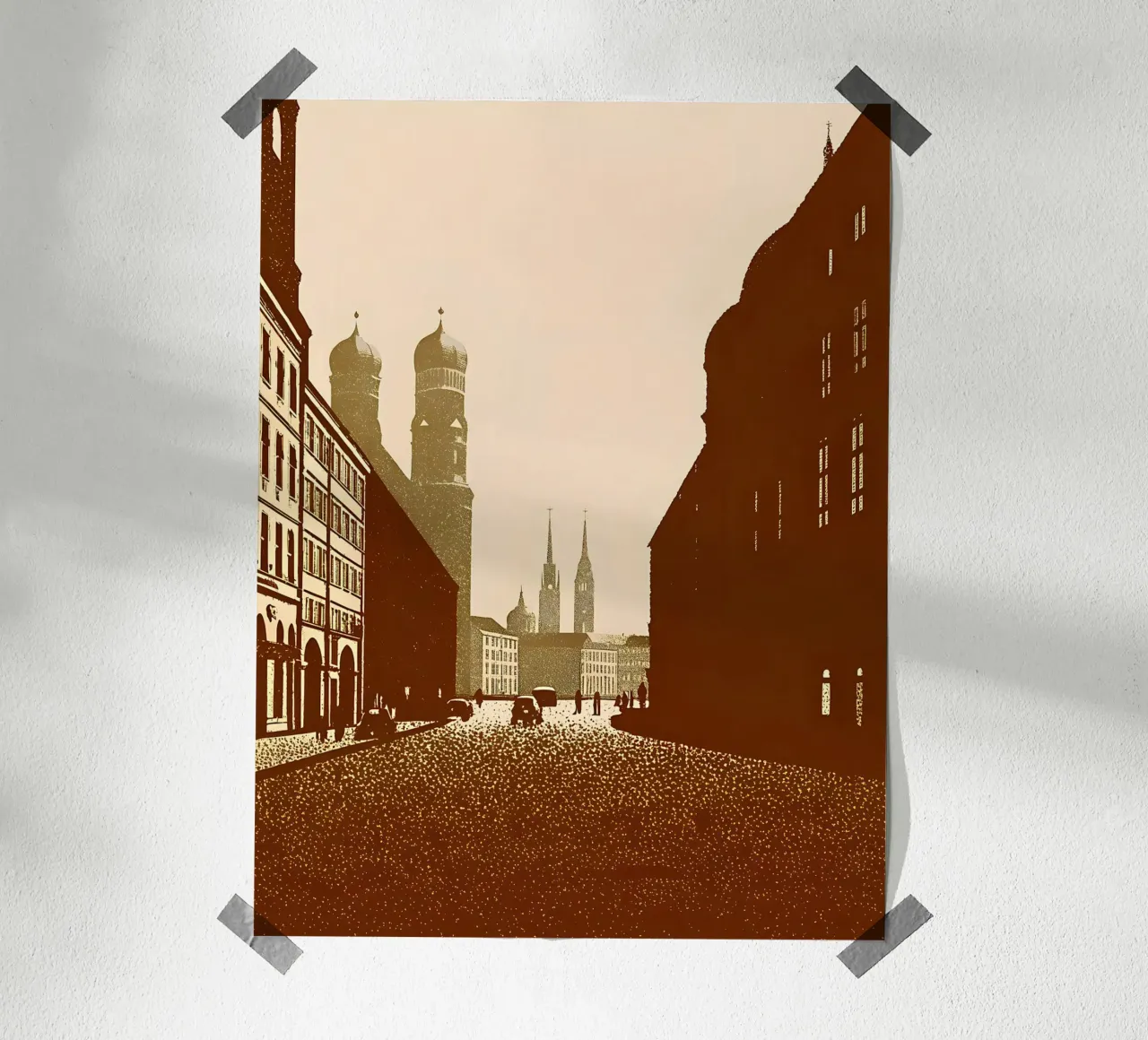 Paesaggio urbano poster con telaio in alluminio da SOUL SHOP