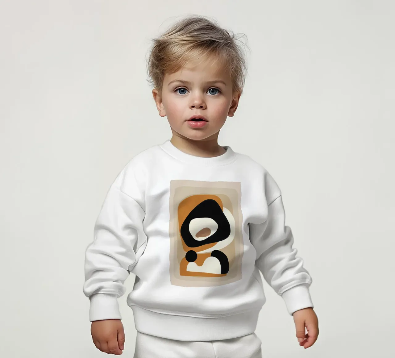 Minimal Abstract Shape Art 1 baby sweatshirt van Flow Line