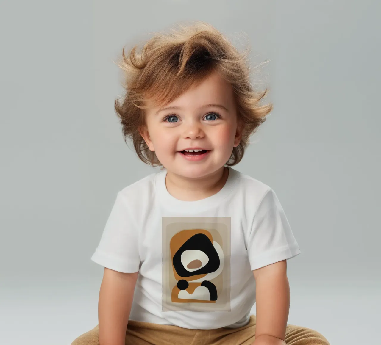 Minimal Abstract Shape Art 1 Baby T-Shirt von Flow Line