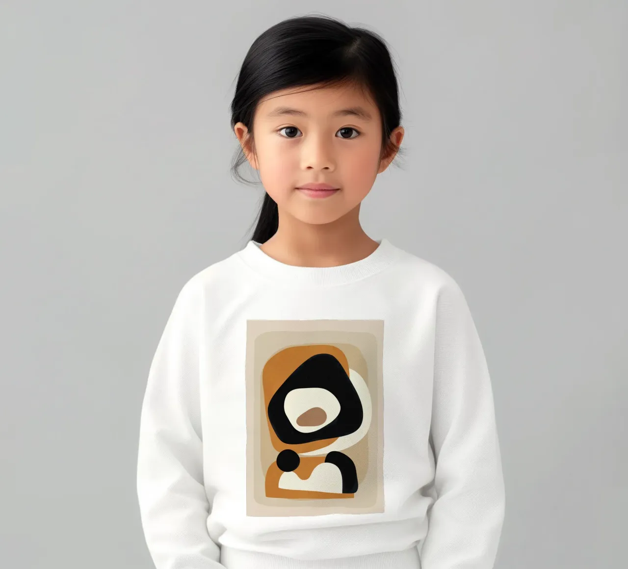 Minimal Abstract Shape Art 1 Kinder Sweatshirt von Flow Line