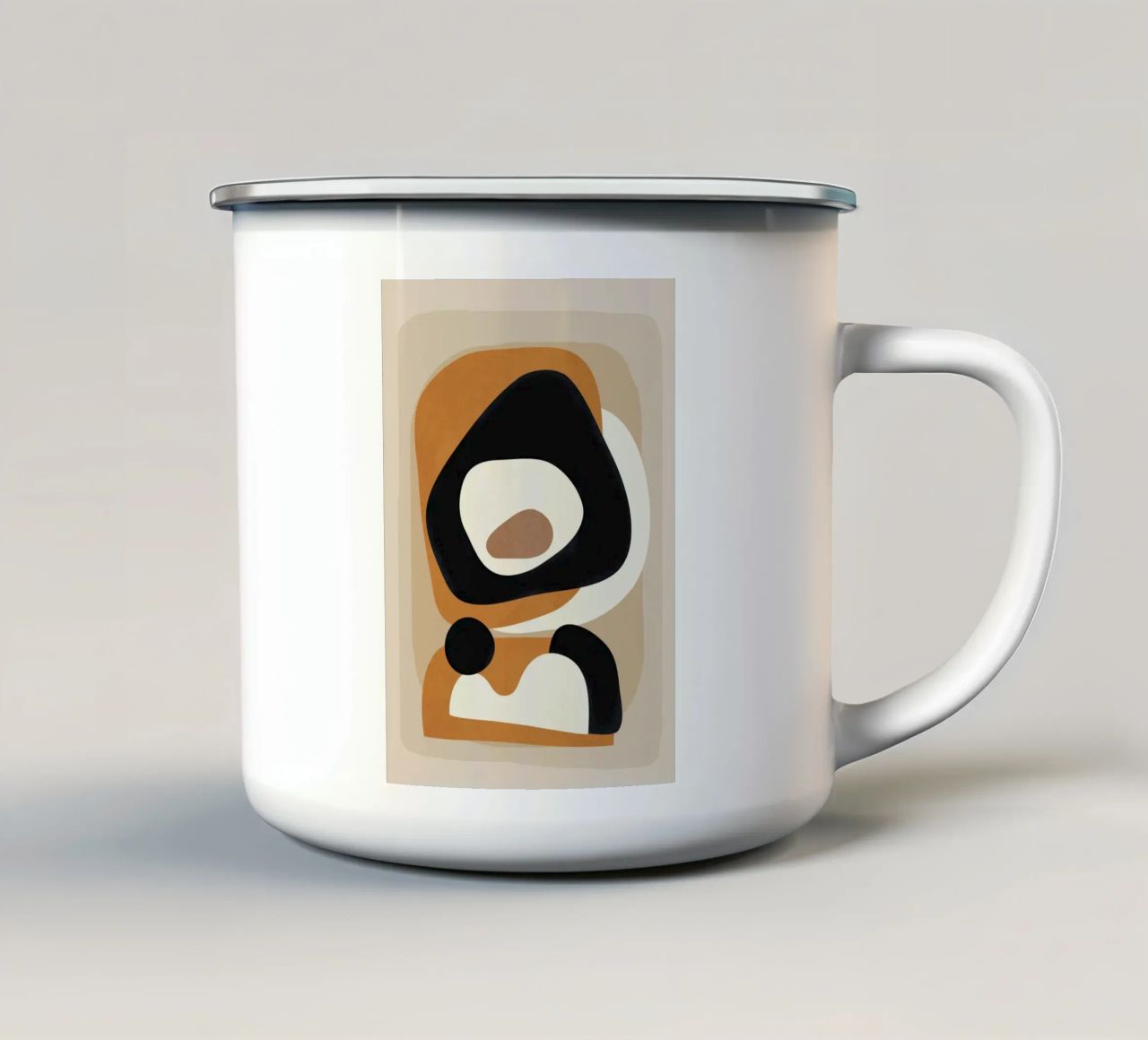 Minimal Abstract Shape Art 1 tazza in smalto da Flow Line