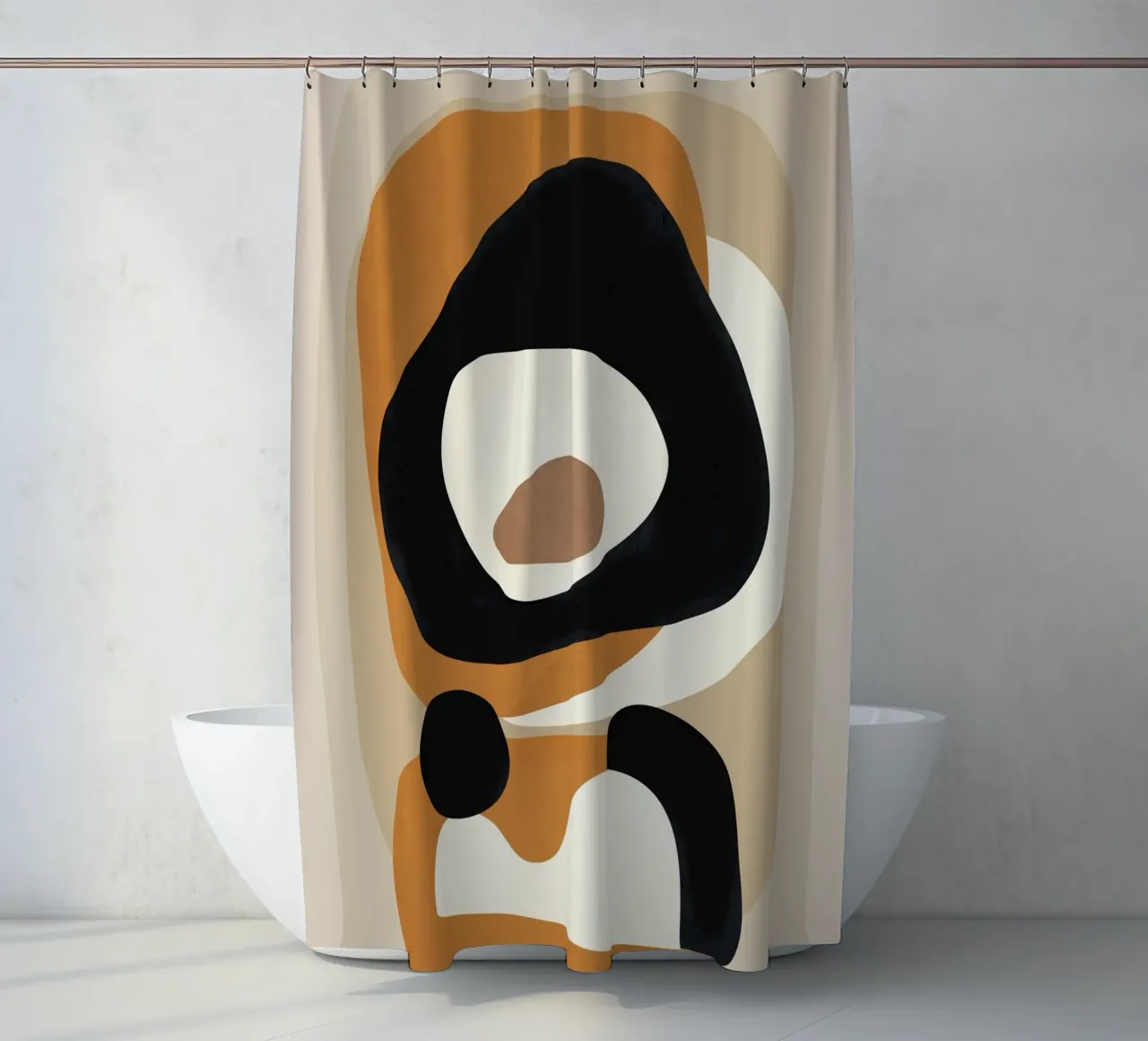 Minimal Abstract Shape Art 1 tenda da doccia da Flow Line