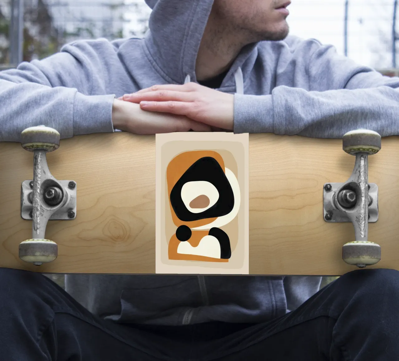 Minimal Abstract Shape Art 1 adesivo da Flow Line