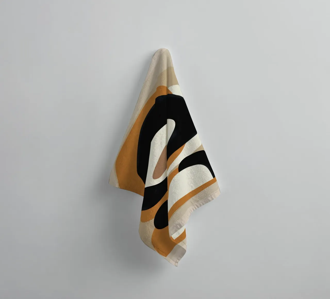 Minimal Abstract Shape Art 1 Handtuch von Flow Line