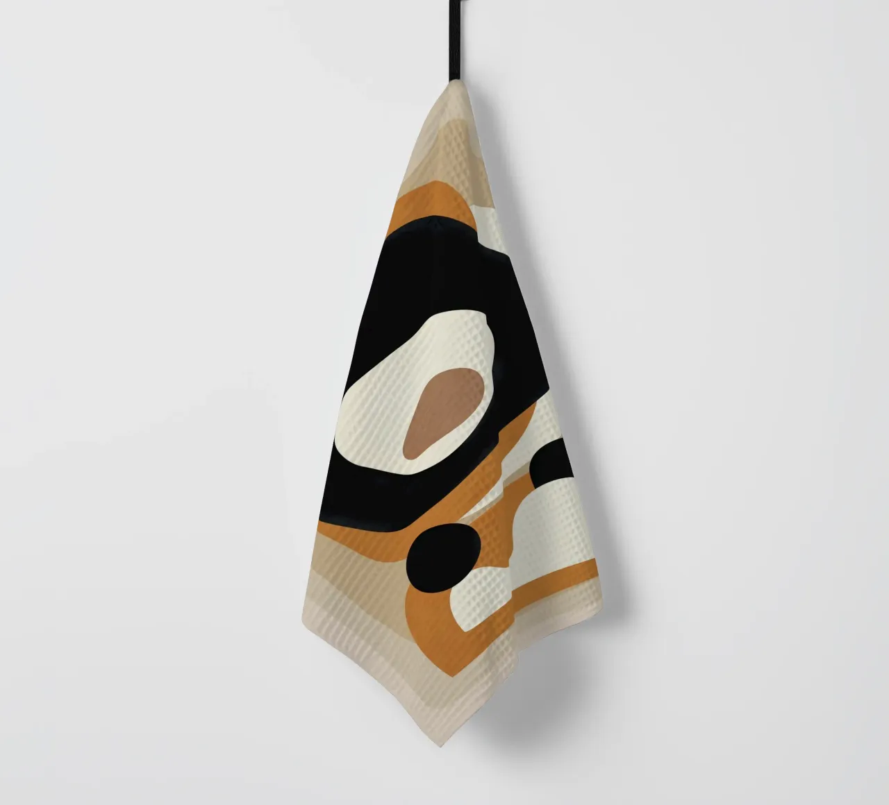 Minimal Abstract Shape Art 1 Geschirrtuch von Flow Line