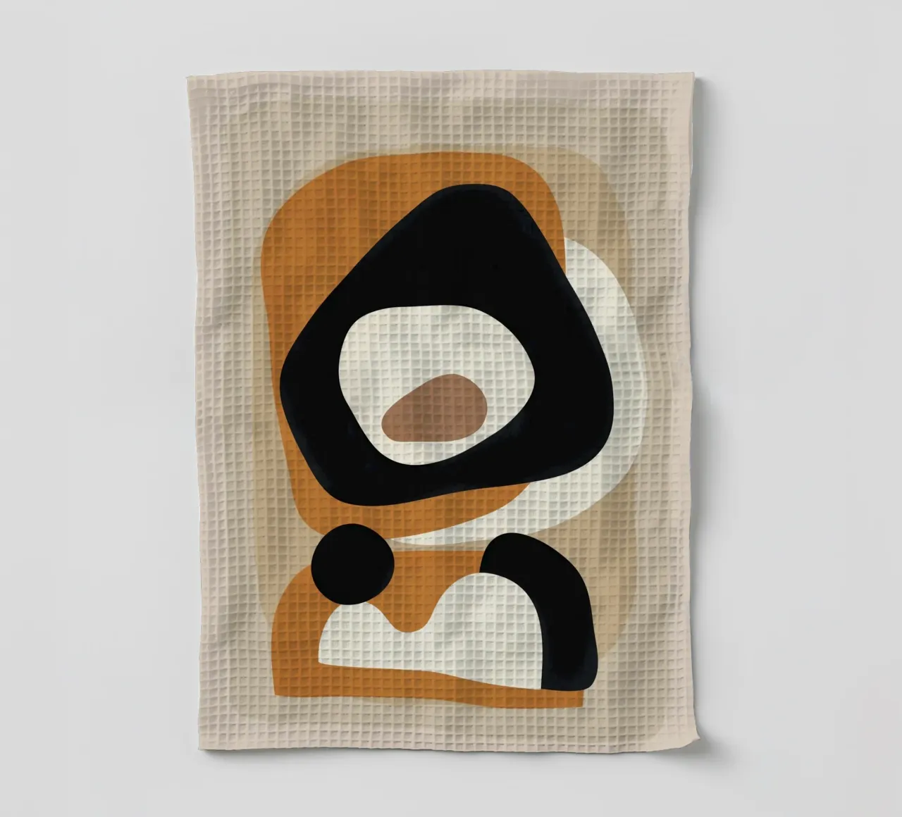 Minimal Abstract Shape Art 1 Geschirrtuch von Flow Line
