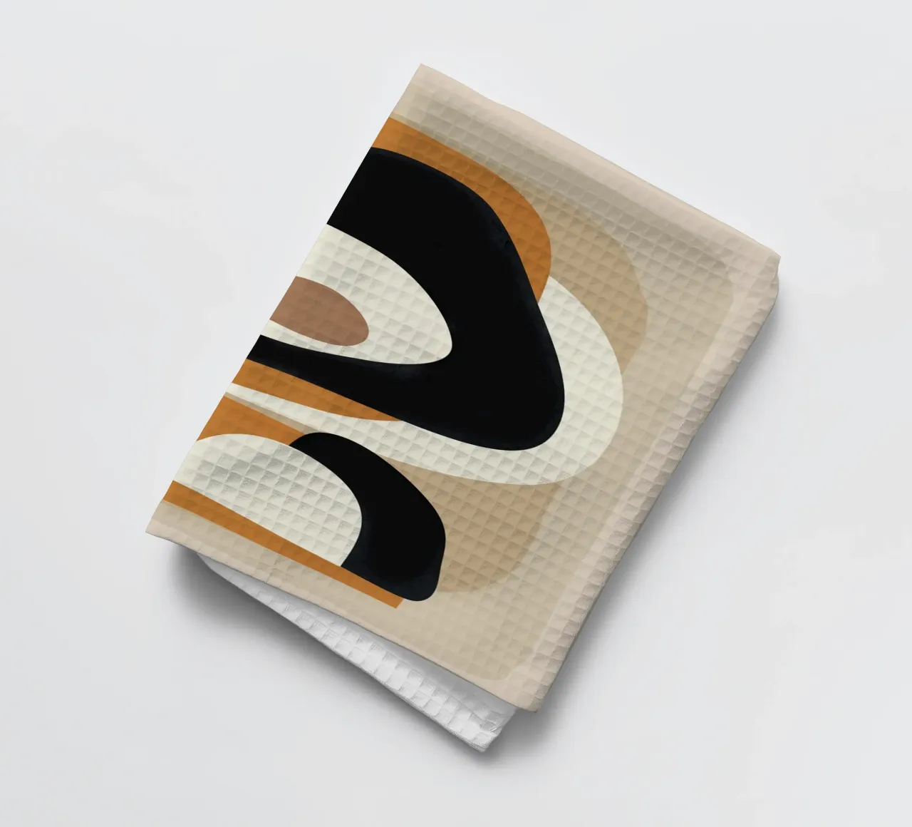 Minimal Abstract Shape Art 1 Geschirrtuch von Flow Line