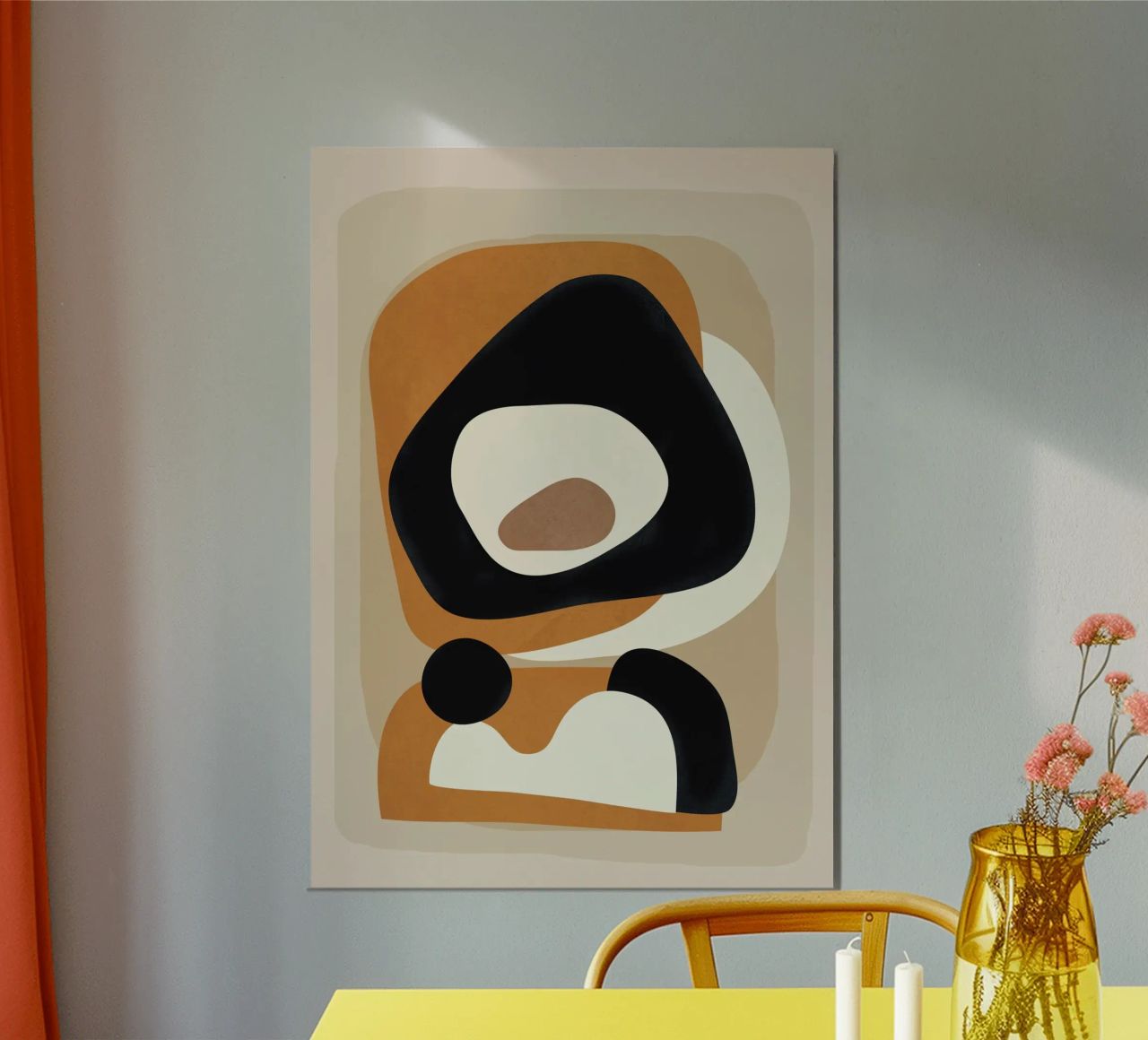 Minimal Abstract Shape Art 1 alluminio dibond da Flow Line