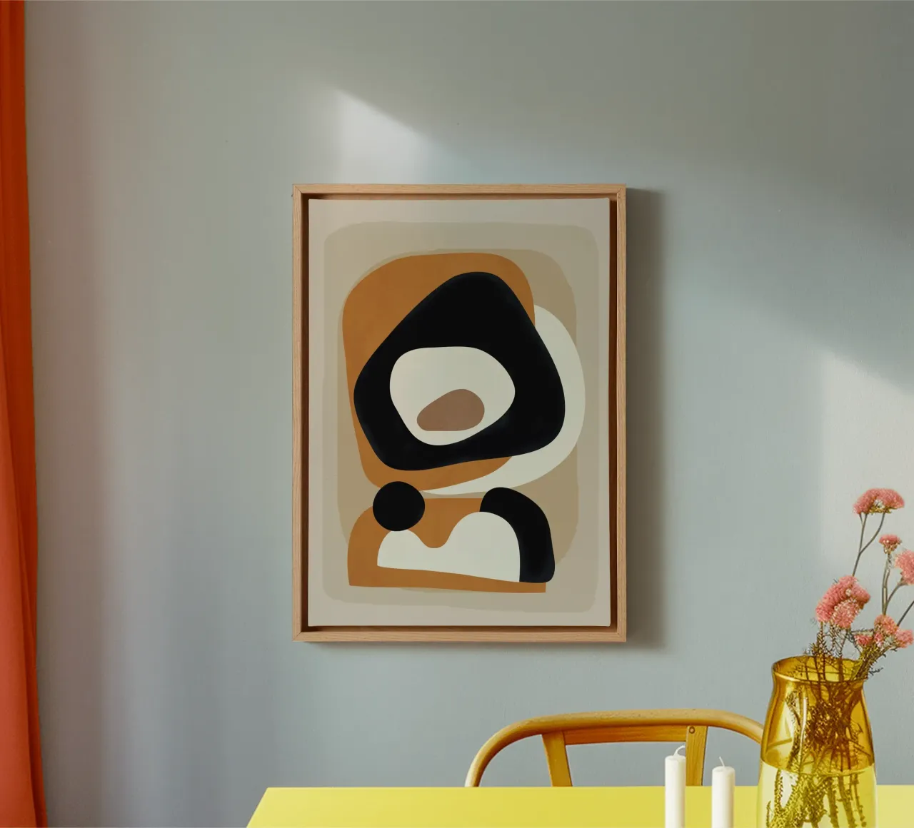 Minimal Abstract Shape Art 1 tela da Flow Line