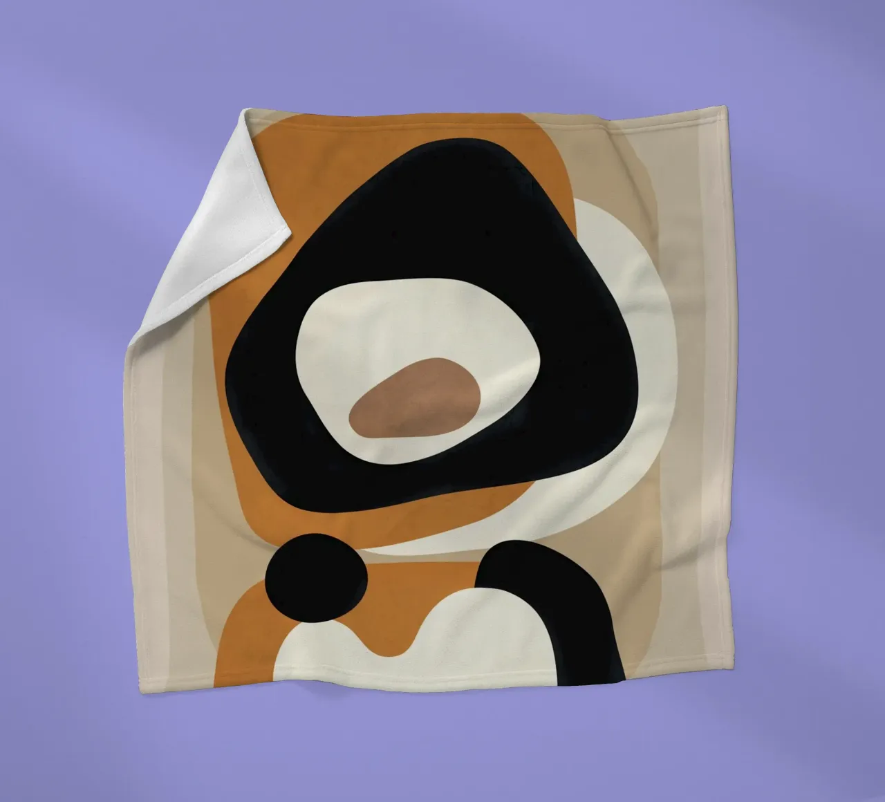 Minimal Abstract Shape Art 1 Fleecedecke von Flow Line