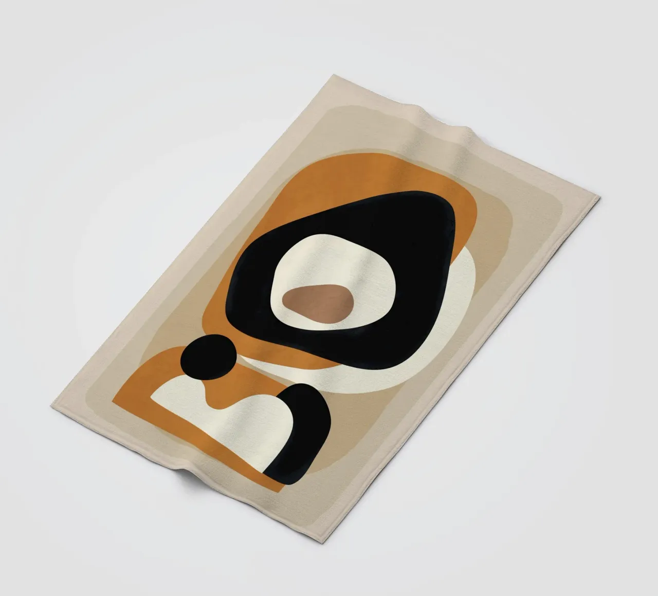 Minimal Abstract Shape Art 1 Fleecedecke von Flow Line