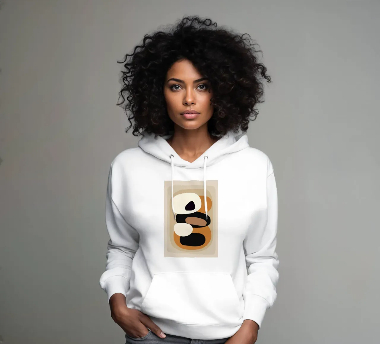 Minimal Abstract Shape Art 2 Hoodie von Flow Line