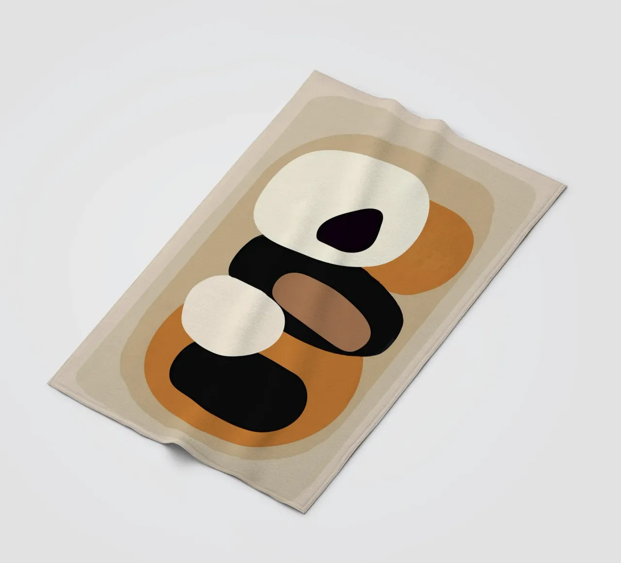 Minimal Abstract Shape Art 2 plaid polaire de Flow Line