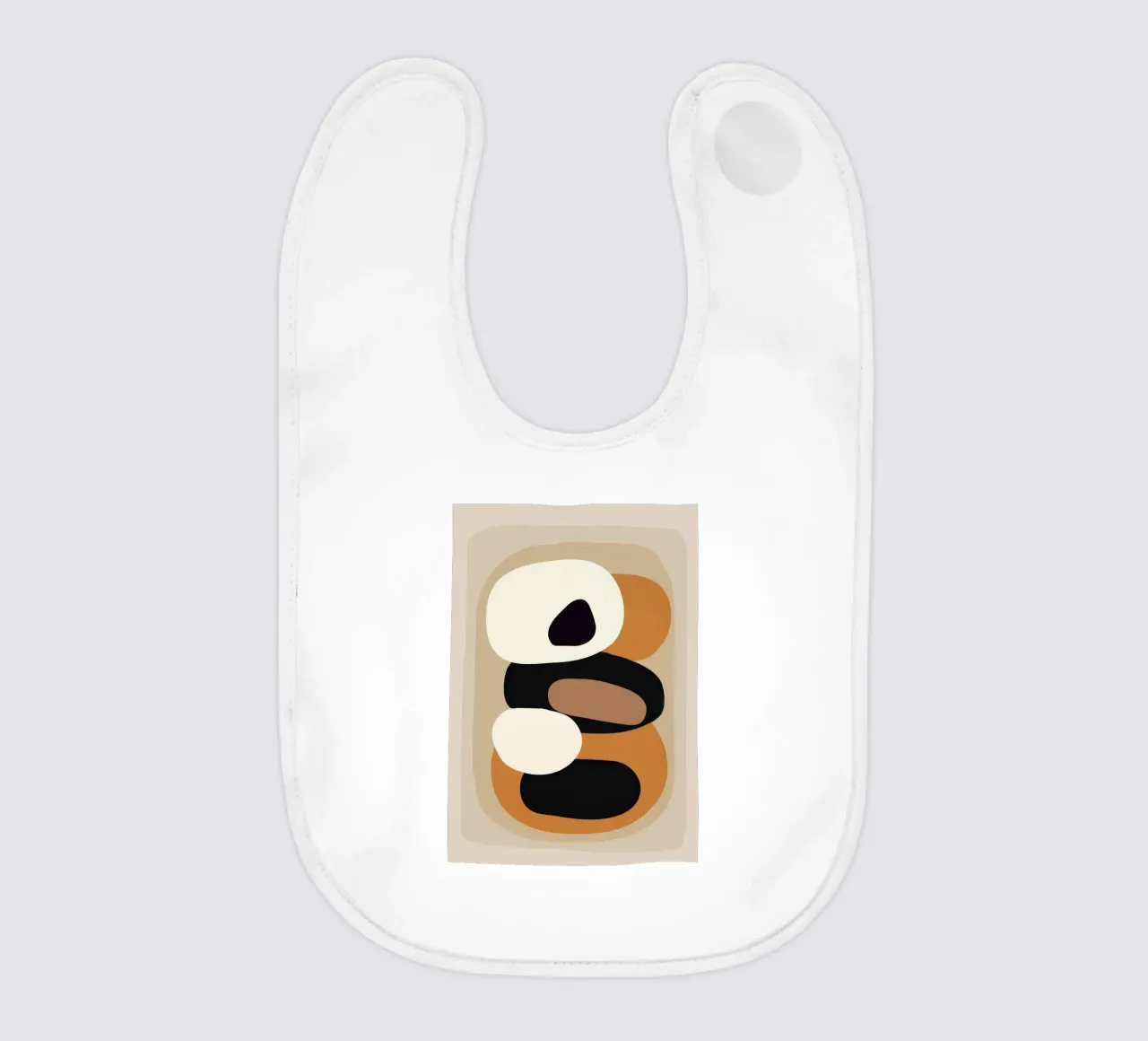 Minimal Abstract Shape Art 2 baby bib by Flow Line