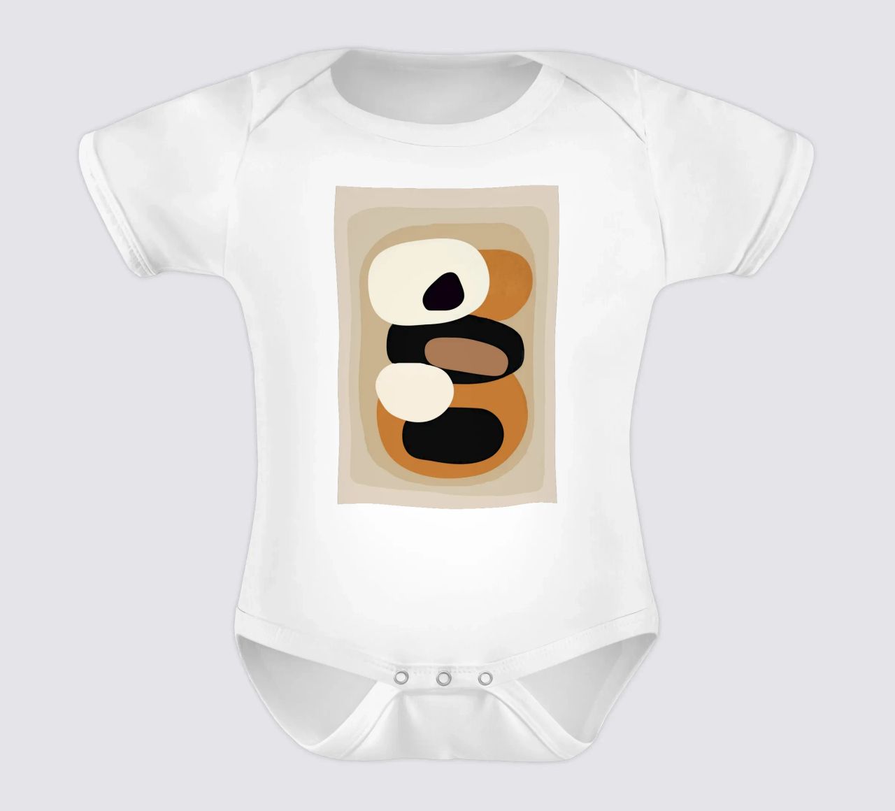 Minimal Abstract Shape Art 2 body neonato maniche corte da Flow Line
