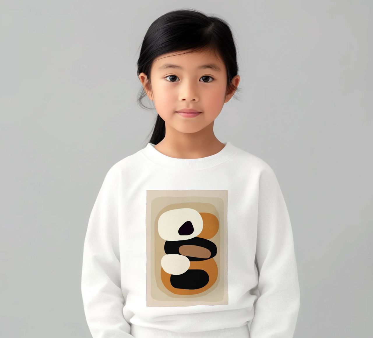 Minimal Abstract Shape Art 2 felpa bambino da Flow Line