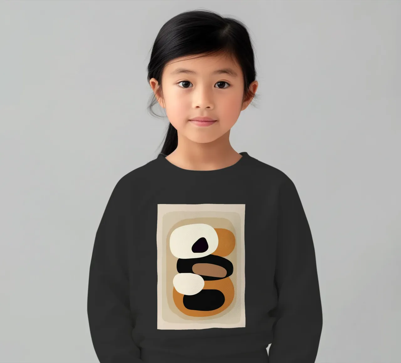 Minimal Abstract Shape Art 2 felpa bambino da Flow Line
