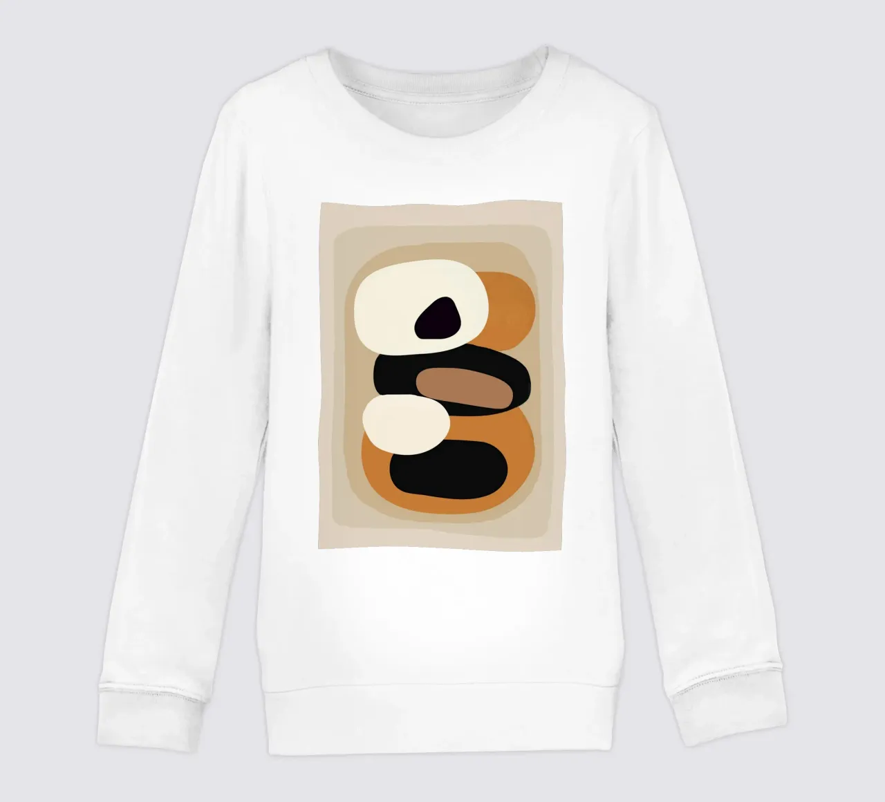 Minimal Abstract Shape Art 2 Kinder Sweatshirt von Flow Line