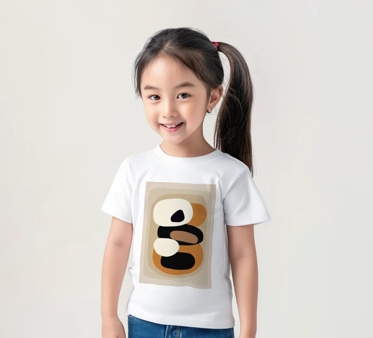 Minimal Abstract Shape Art 2 t-shirt bambini da Flow Line