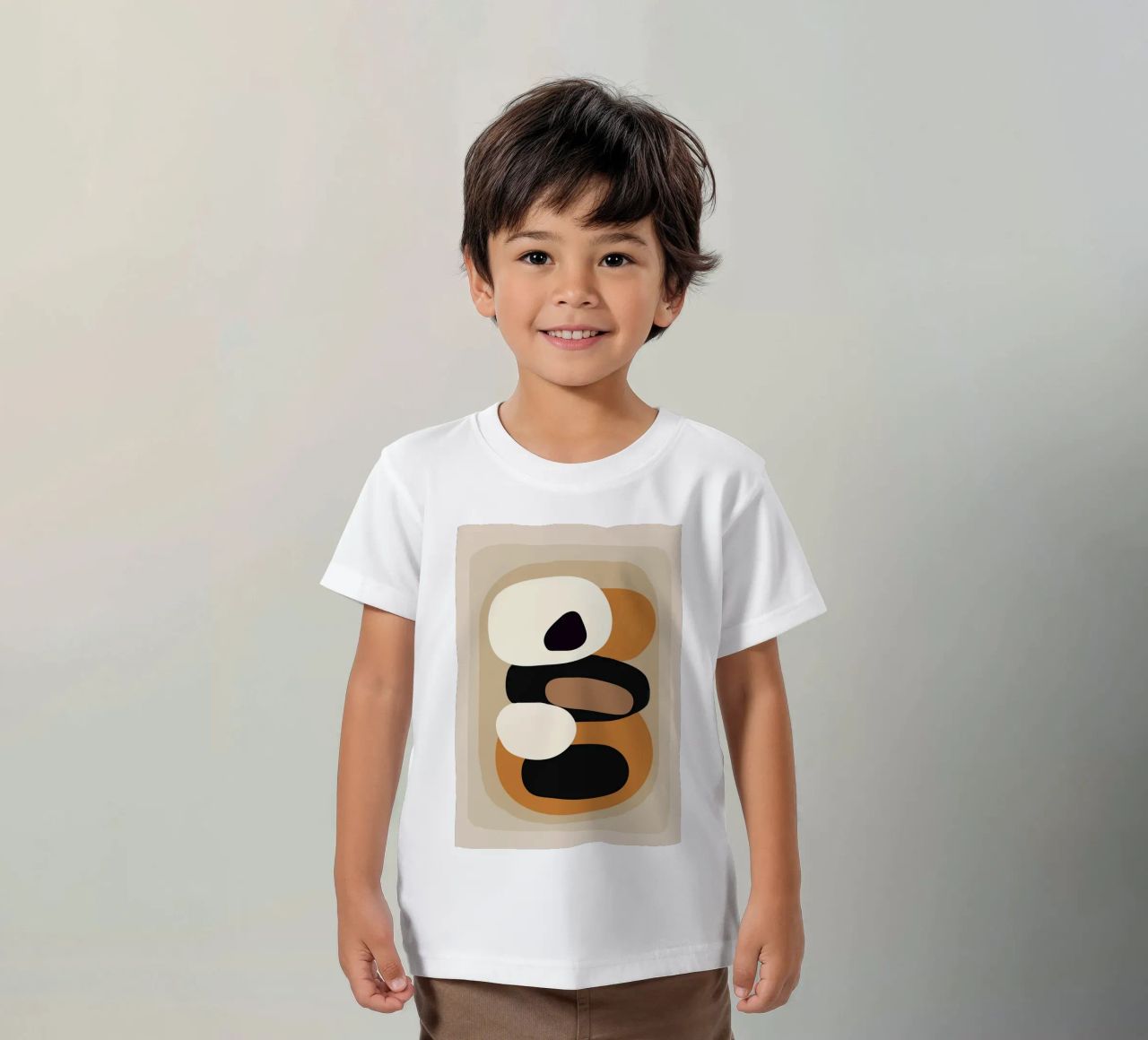 Minimal Abstract Shape Art 2 t-shirt bambini da Flow Line