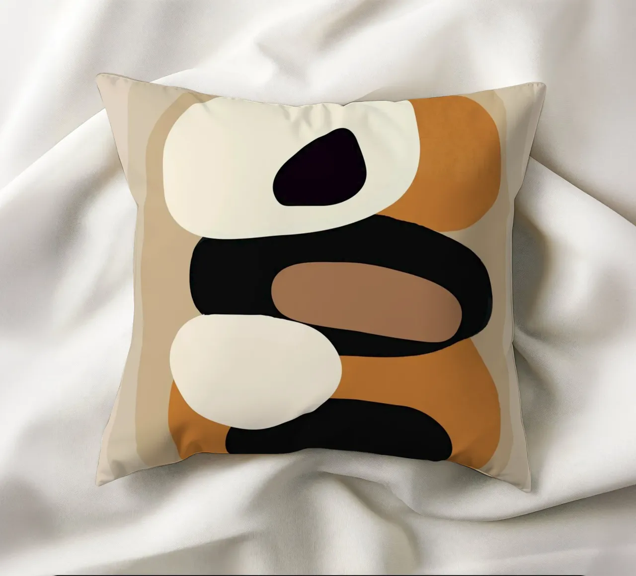 Minimal Abstract Shape Art 2 Kissen von Flow Line