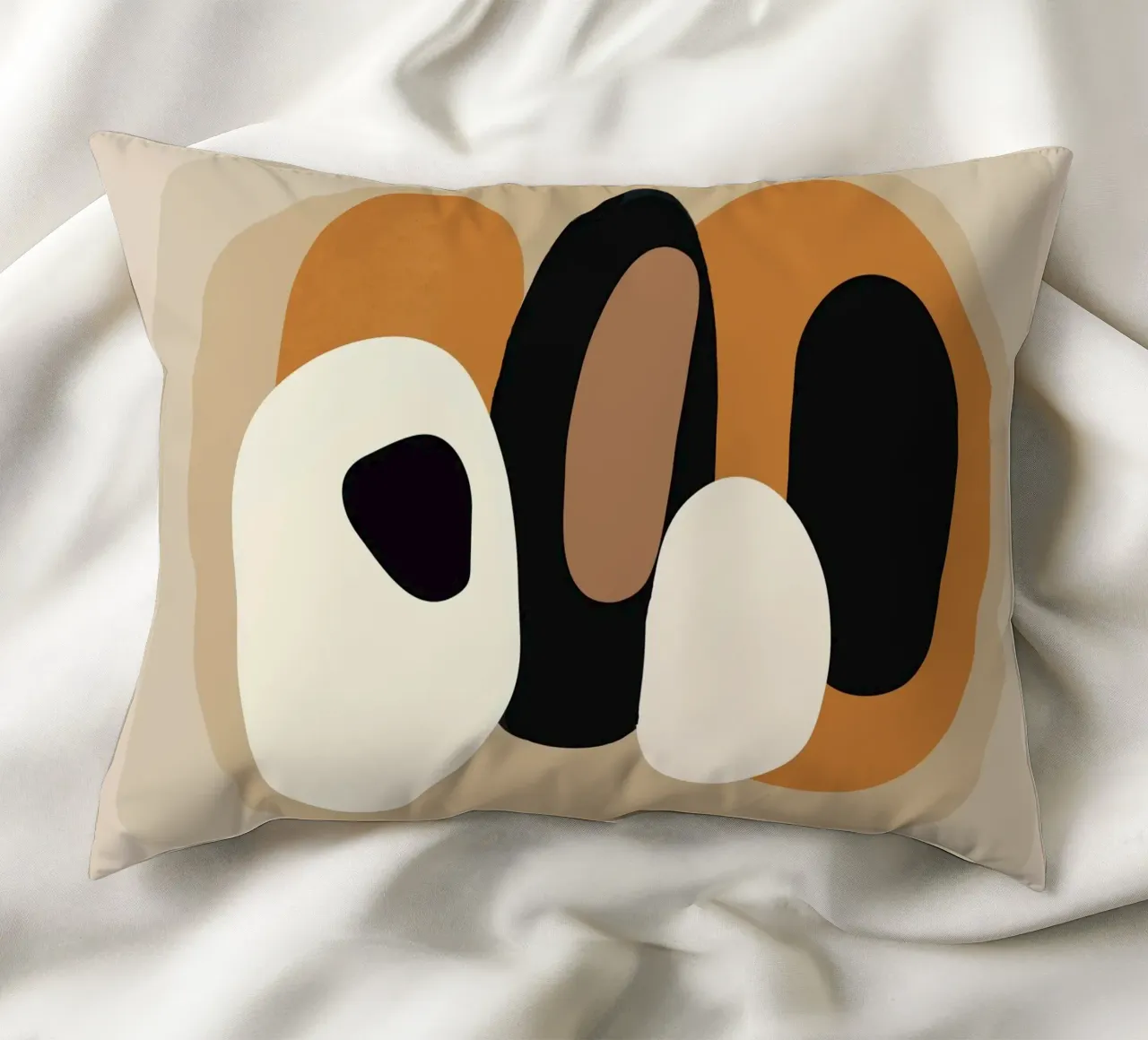 Minimal Abstract Shape Art 2 Kissen von Flow Line