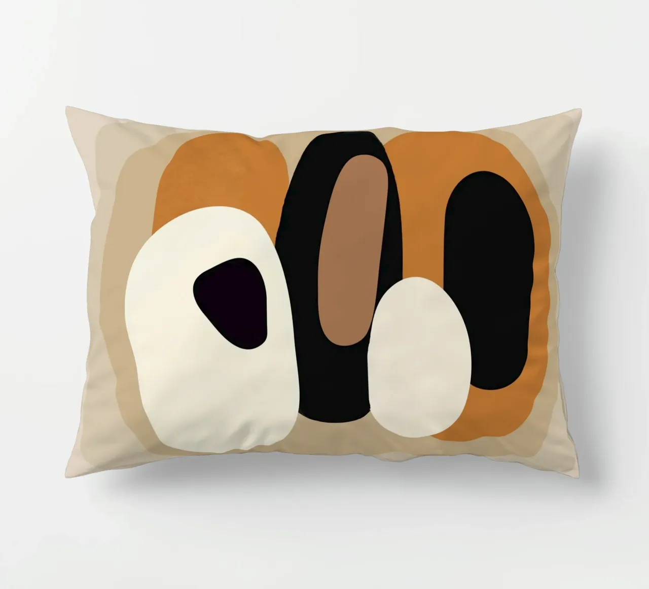 Minimal Abstract Shape Art 2 Kissen von Flow Line
