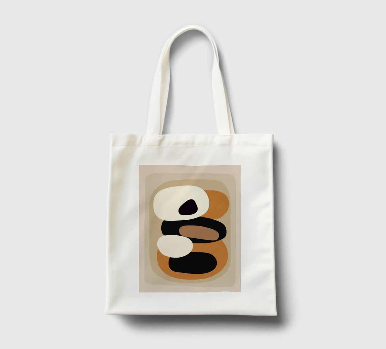 Minimal Abstract Shape Art 2 borsa in juta da Flow Line
