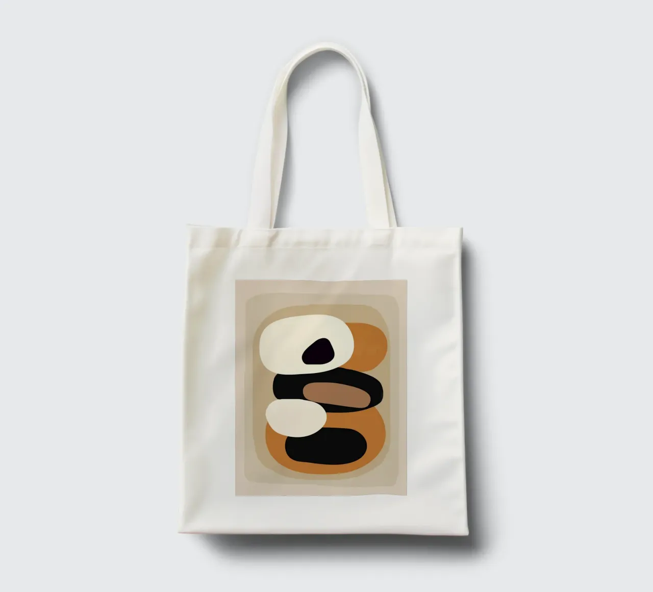 Minimal Abstract Shape Art 2 borsa in juta da Flow Line