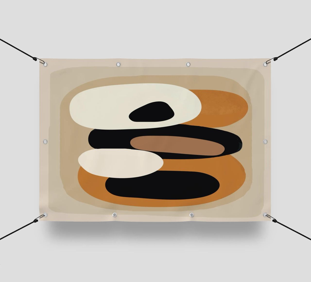 Minimal Abstract Shape Art 2 telo in pvc da Flow Line