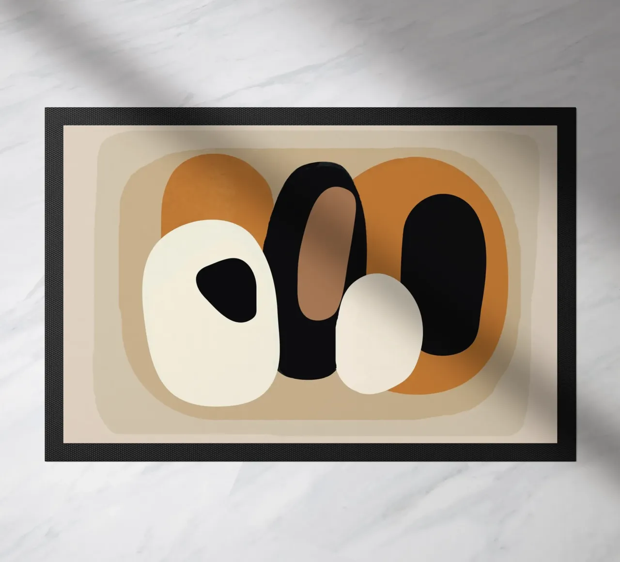 Minimal Abstract Shape Art 2 doormat by Flow Line