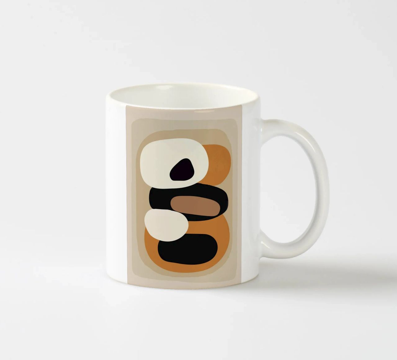 Minimal Abstract Shape Art 2 tazza in ceramica da Flow Line