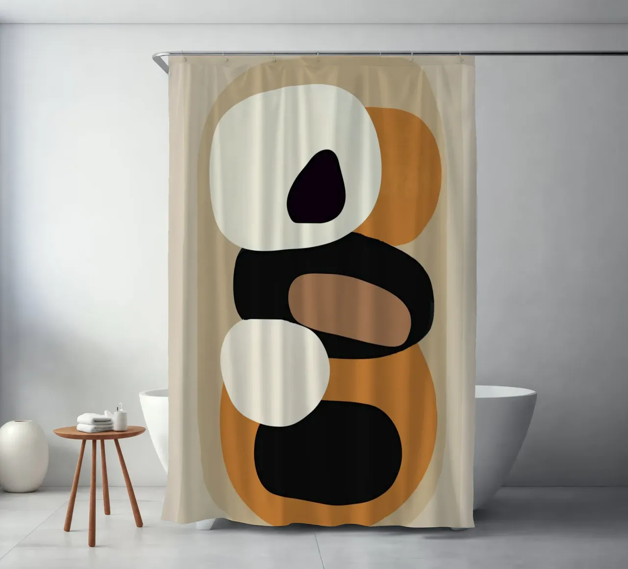 Minimal Abstract Shape Art 2 tenda da doccia da Flow Line