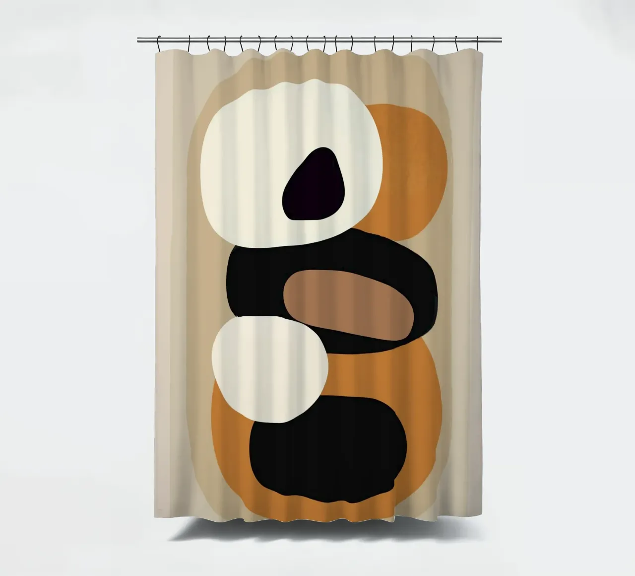 Minimal Abstract Shape Art 2 Duschvorhang von Flow Line
