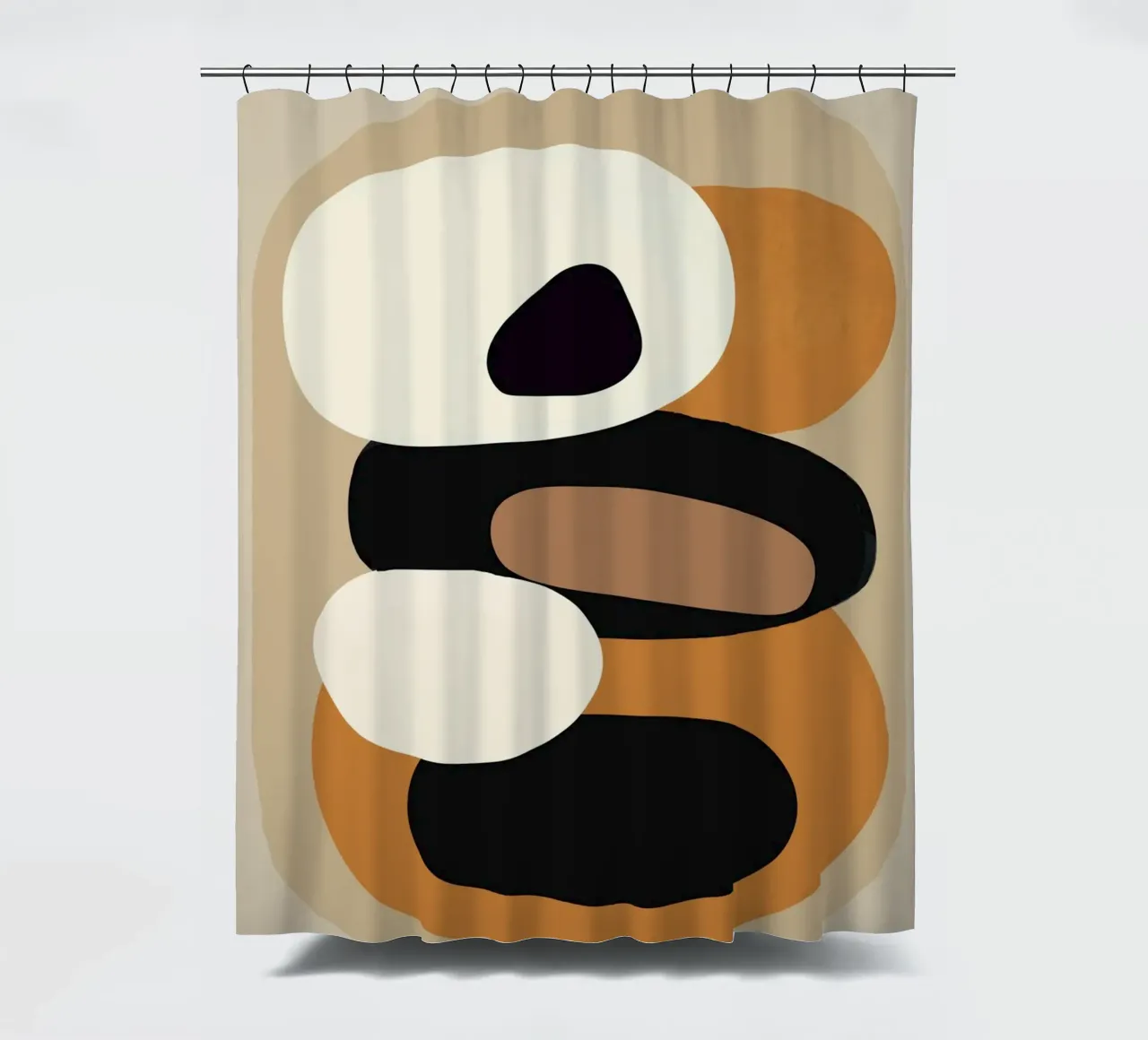 Minimal Abstract Shape Art 2 Duschvorhang von Flow Line