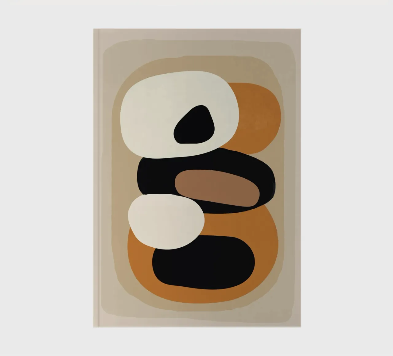 Minimal Abstract Shape Art 2 carnet de notes de Flow Line