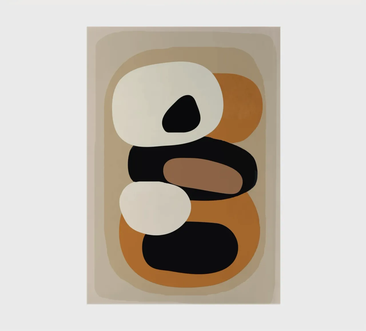 Minimal Abstract Shape Art 2 Notizbuch von Flow Line