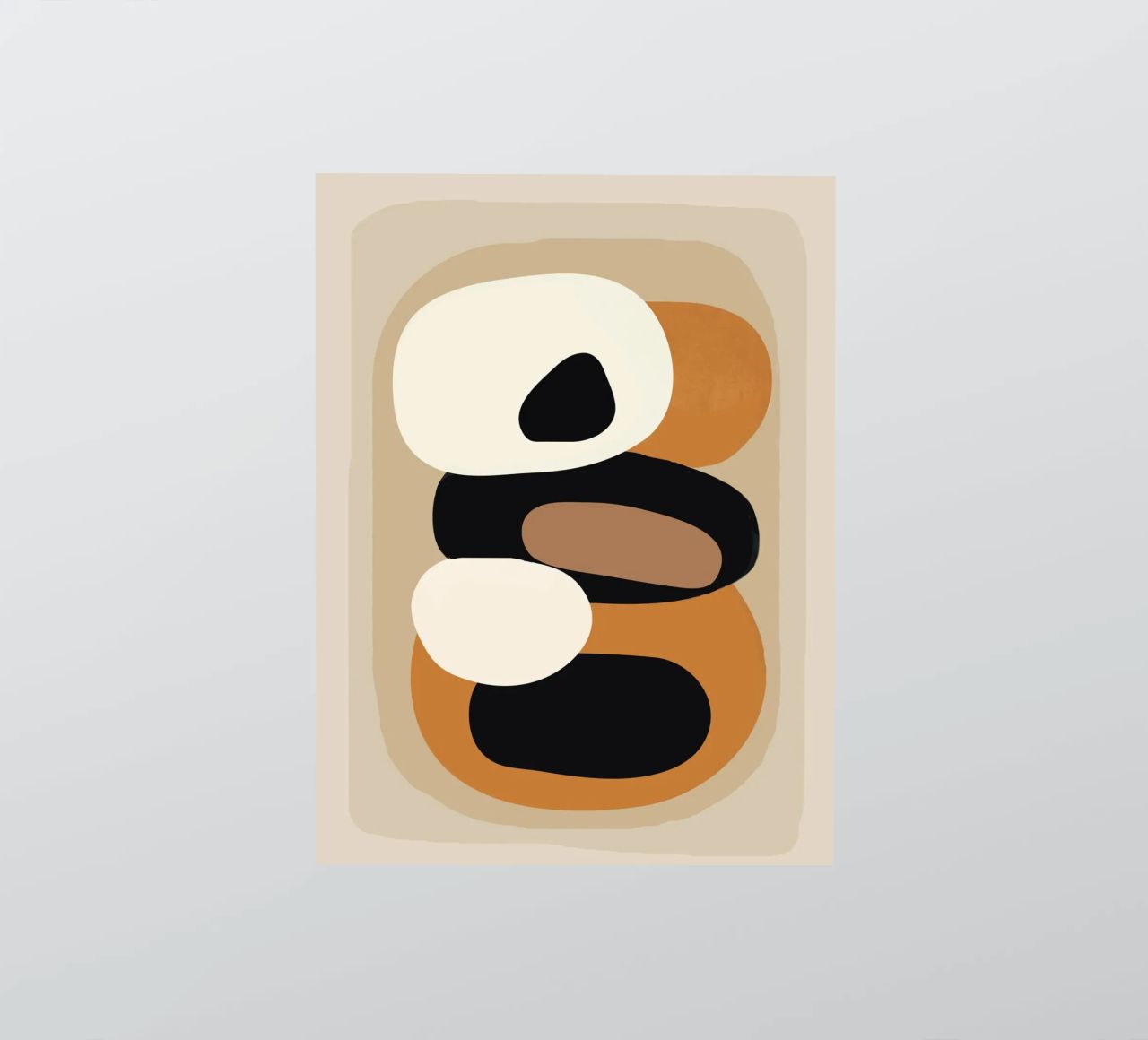 Minimal Abstract Shape Art 2 adesivo da Flow Line