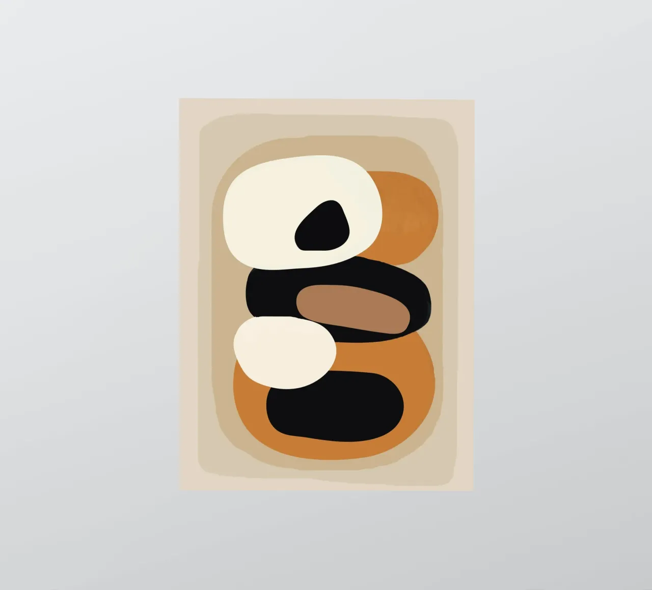 Minimal Abstract Shape Art 2 pegatina de Flow Line