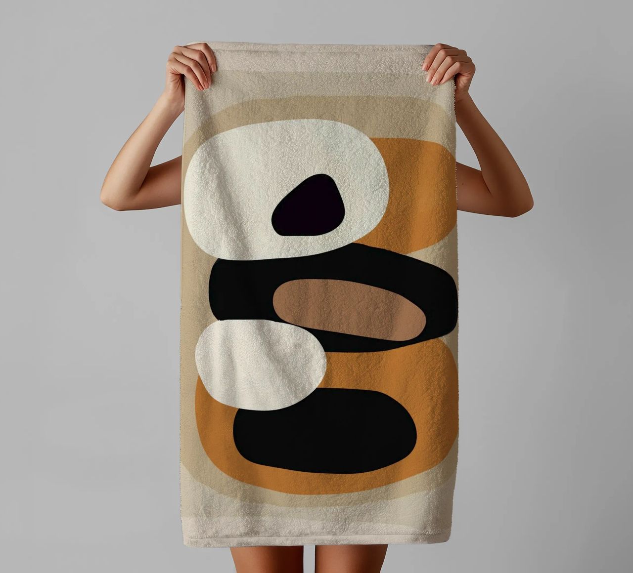 Minimal Abstract Shape Art 2 asciugamano da bagno da Flow Line