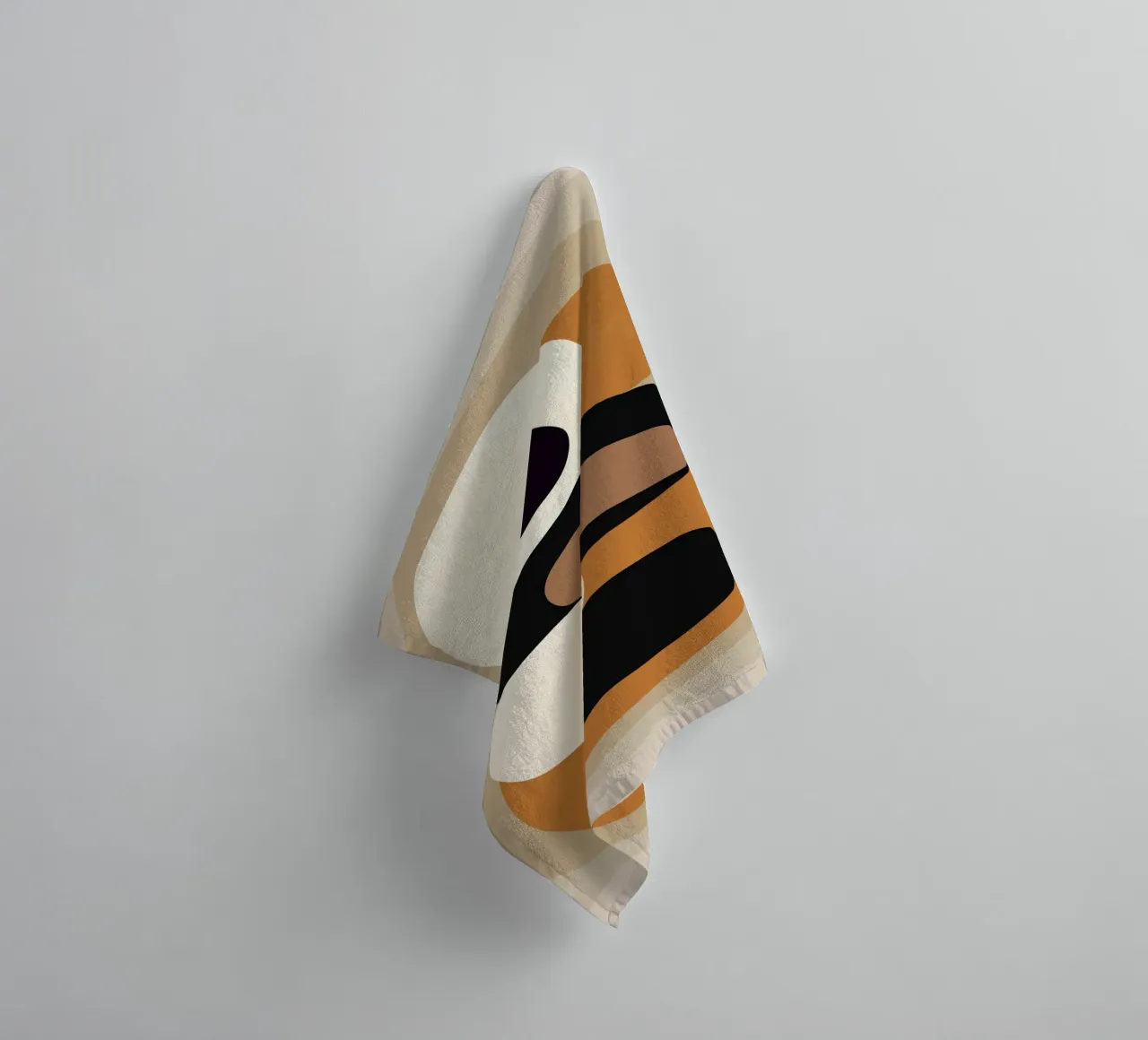 Minimal Abstract Shape Art 2 serviette de bain de Flow Line