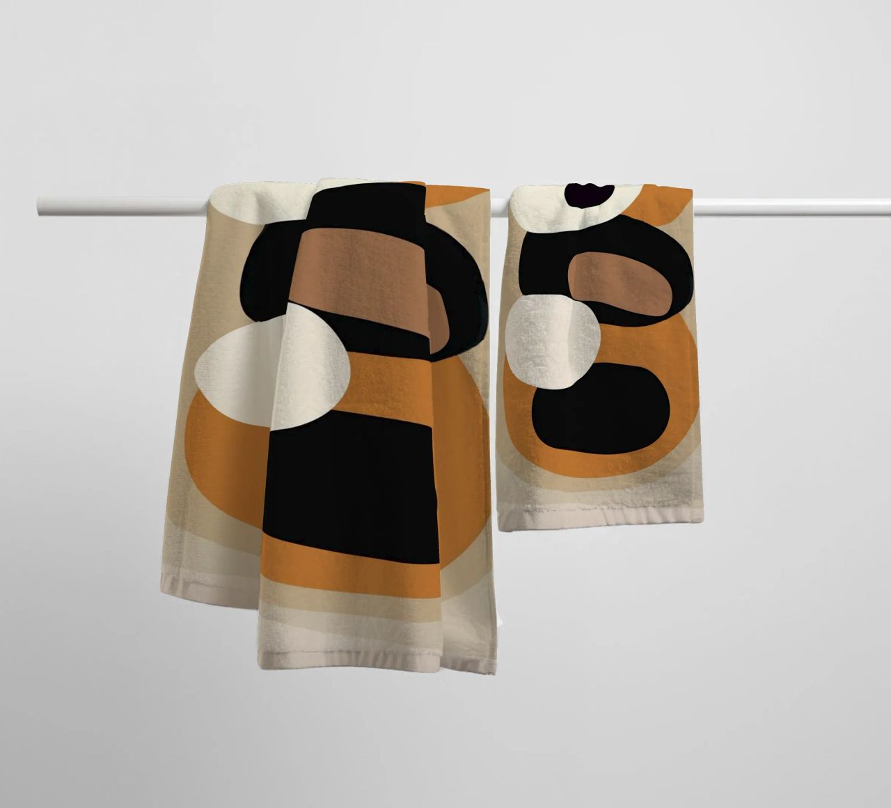 Minimal Abstract Shape Art 2 asciugamano da bagno da Flow Line