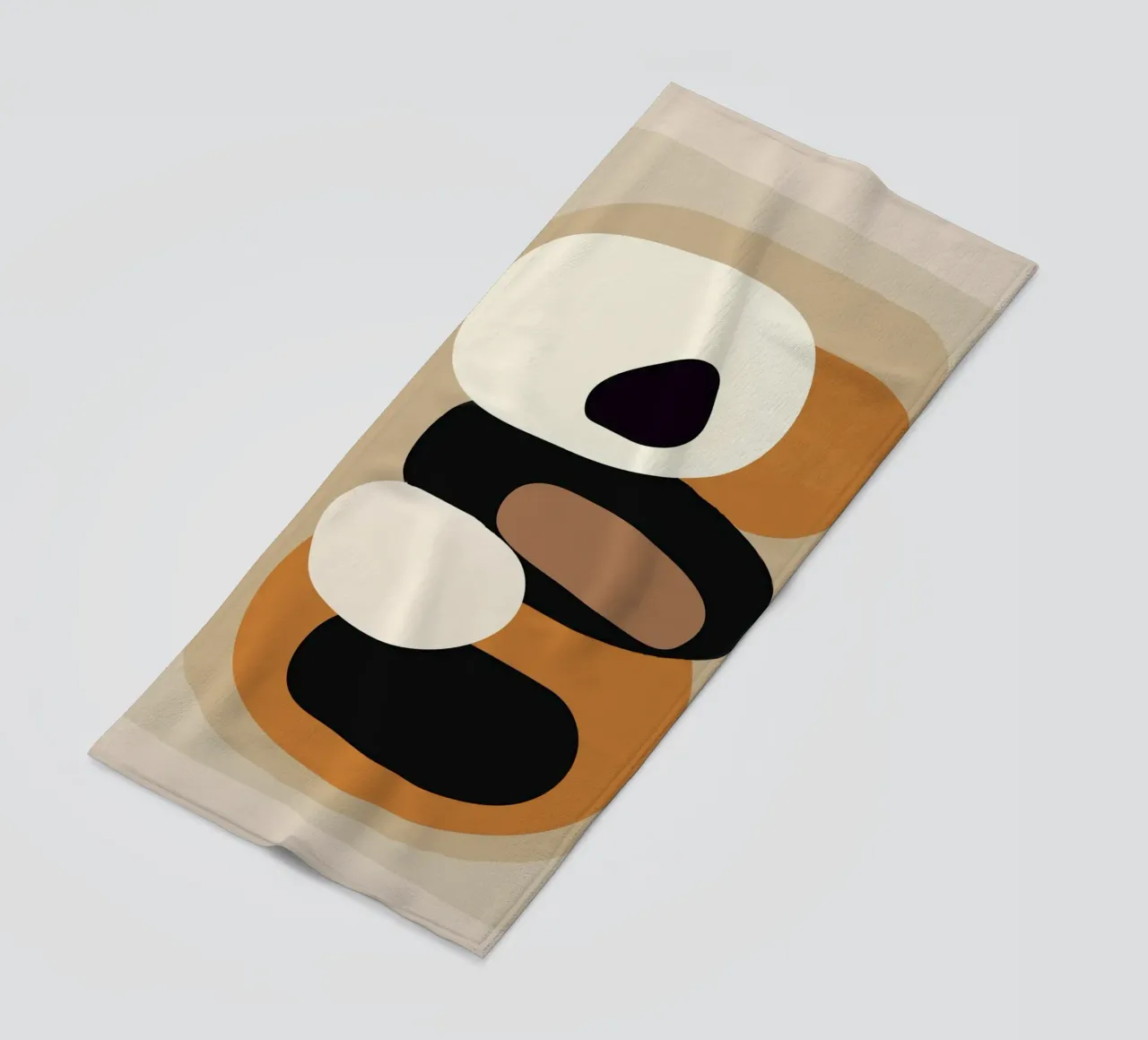 Minimal Abstract Shape Art 2 beach towel by Flow Line