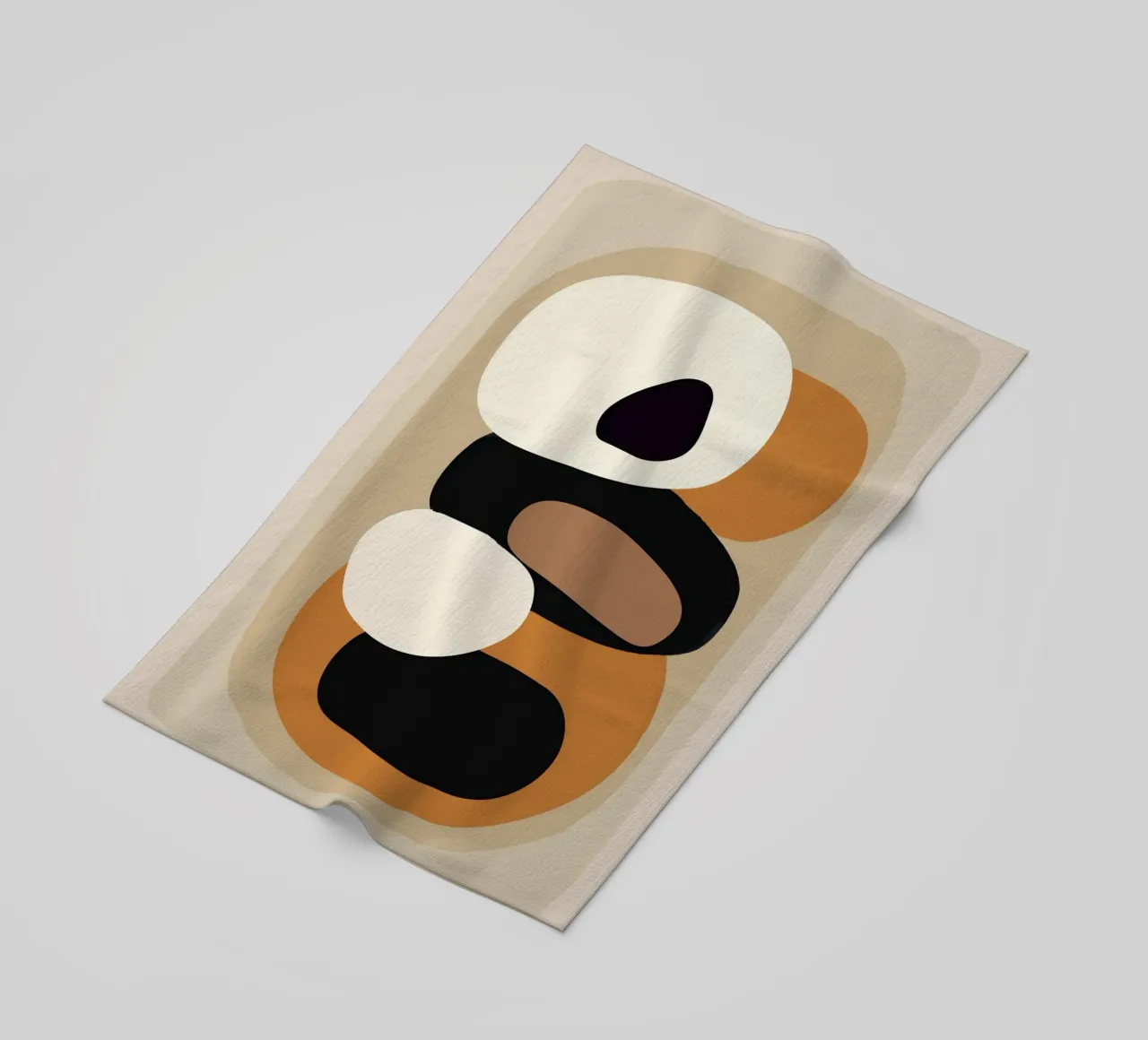 Minimal Abstract Shape Art 2 strandhanddoek van Flow Line